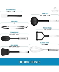 23 Piece Nylon Kitchen Utensils Nylon & Stainless Steel Cooking Utensils Set