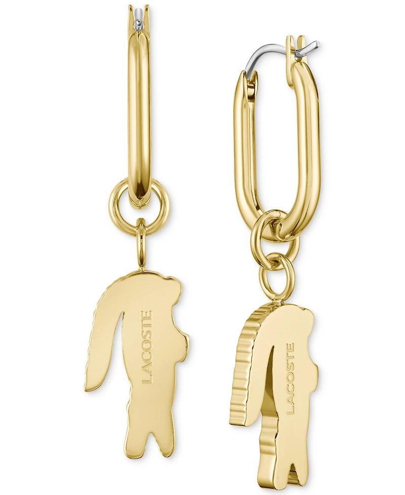 Lacoste Multicolor Crystal Crocodile Drop Earrings