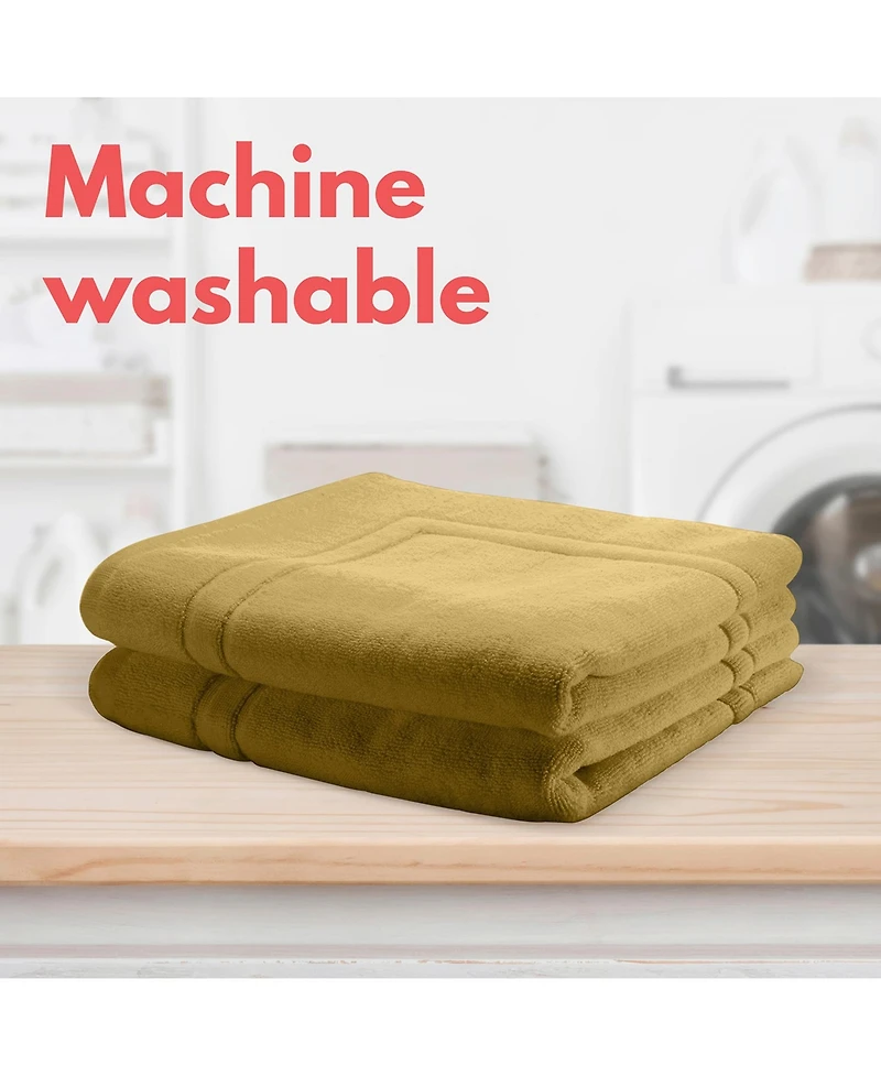 Soft & Absorbent Luxury Cotton Bath Mat 44" x 26 " - 2 Pack