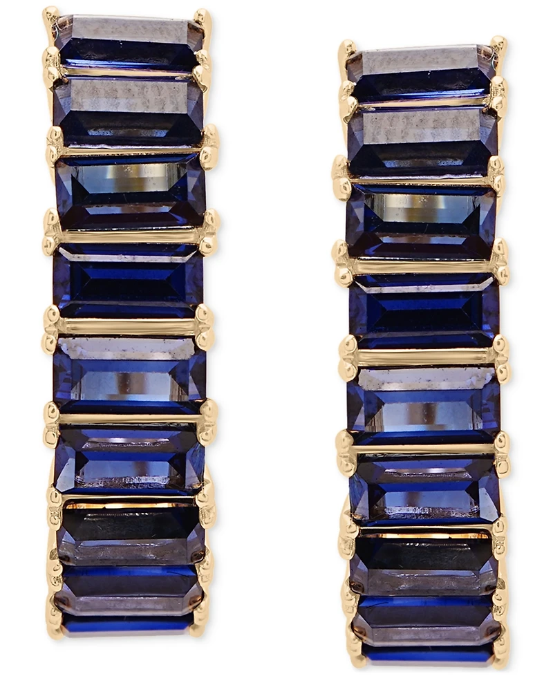 Audrey by Aurate Nano Emerald Color Small Hoop Earrings (1-1/2 ct. t.w.) Gold Vermeil, (Also White Sapphire Color, Ruby &