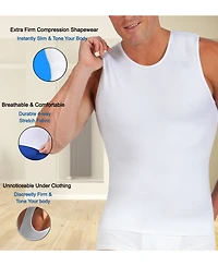 Instaslim Men's Power Mesh Compression Sleeveless Crewneck Shirt