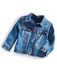 Baby Girls Ruffled-Trim Denim Jacket, Exclusively at Macy's