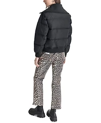 Dkny Women's Knit-Trim Zip-Front Puffer Coat