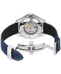 Certina Men's Swiss Automatic Ds Action Day-Date Powermatic 80 Blue Synthetic Strap Watch 41mm