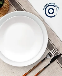 Corelle Vitrelle Shimmering White Plates, Set of 8