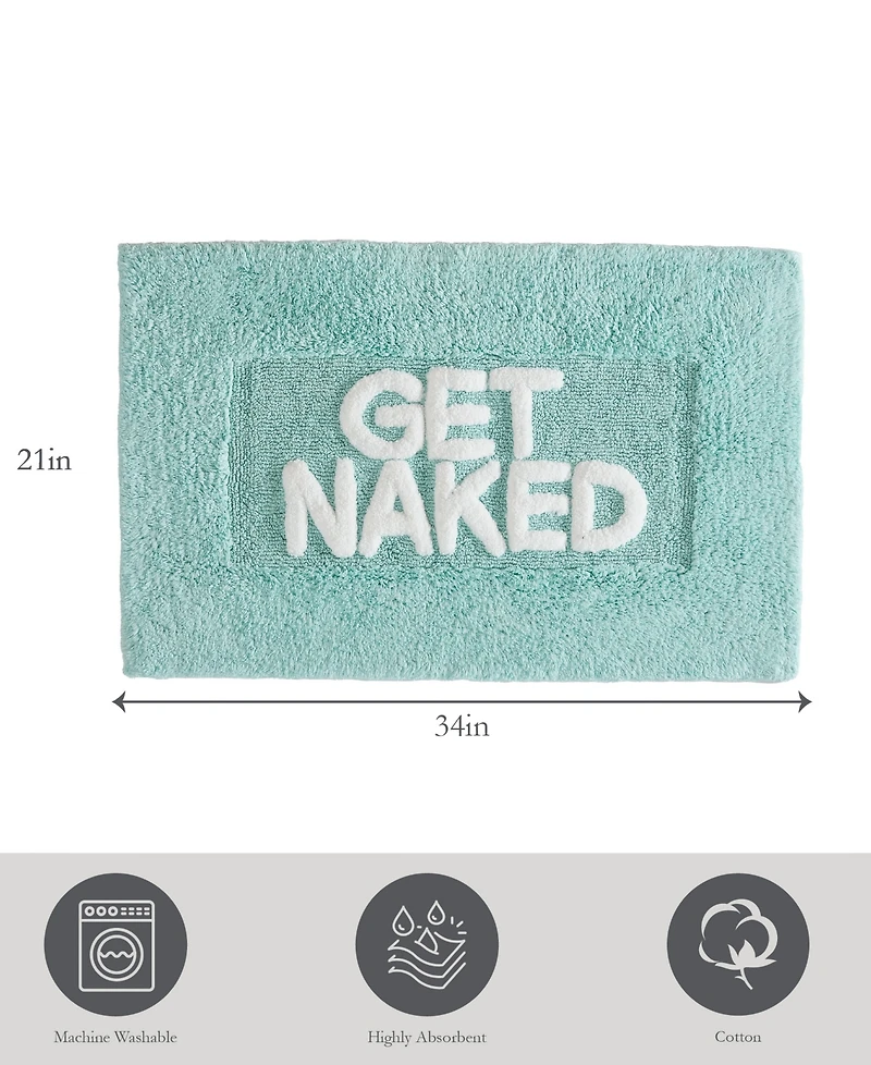 Jean Pierre Get Naked Cotton Bath Rug, 21" x 34"