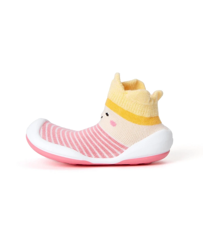 Komuello Infant Girl Breathable Washable Non-Slip Sock Shoes Crown Princess