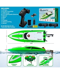 Force1 Velocity Fast Rc Boat - Green