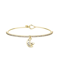 Unwritten Cubic Zirconia Moon Heart "Mom" Catch Tennis Bangle Bracelet