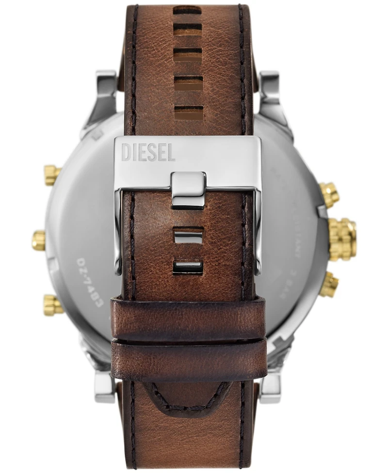 Diesel Men's Mr. Daddy 2.0 Chronograph Brown Leather Watch 57mm