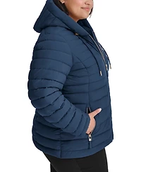 Tommy Hilfiger Plus Hooded Packable Puffer Coat, Created for Macy's