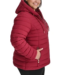 Tommy Hilfiger Plus Hooded Packable Puffer Coat, Created for Macy's