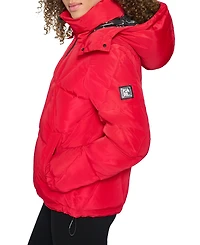Karl Lagerfeld Paris Women's Hooded Puffer Coat