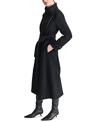 Dkny Women's Belted Wing-Collar Maxi Coat