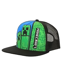 Minecraft Boys Creepers & Logo Youth Trucker Hat