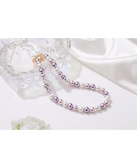 Shell Pearl Necklace with Gem-Encrusted Carabiner Lock (Large)