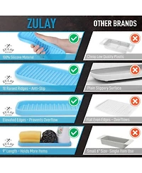 Silicone Sponge Holder for Kitchen Sink - Flexible Multipurpose Kitchen Soap Tray Sponge Organizer