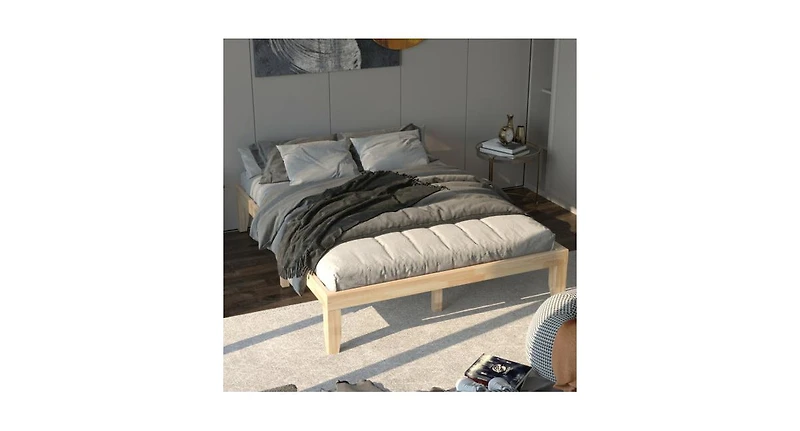 Slickblue Queen Size 14 Inch Wooden Bed Mattress Frame