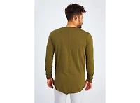 Leif Nelson Men's Slim Fit CrewNeck Long T-Shirt | Classic Stylish Longsleeve Round Neck