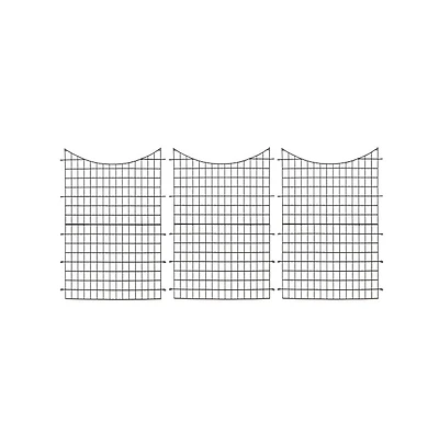 Slickblue Decorative Garden Fence with 5 Panels and 5 Stakes-Black