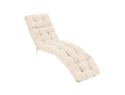 Slickblue Outdoor Lounge Chaise Cushion with String Ties for Garden Poolside