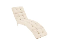 Slickblue Outdoor Lounge Chaise Cushion with String Ties for Garden Poolside