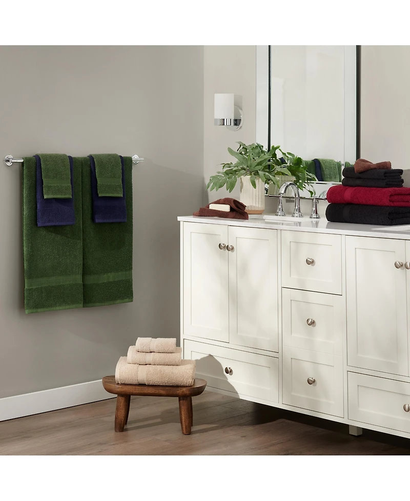 True Color Bathroom Hand Towels (12 Pack), Solid Options, 16x27 in., 100% Soft Cotton