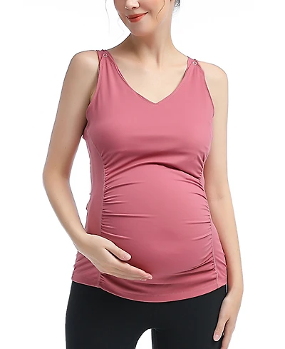 kimi + kai Maternity V-Neck Nursing Active Tank Top