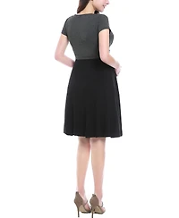 kimi + kai Maternity V-Neck Faux Wrap Nursing Dress