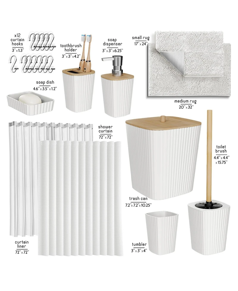 Clara Clark Piece Complete Bathroom & Vanity Accessories Set
