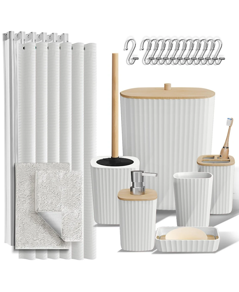 Clara Clark Piece Complete Bathroom & Vanity Accessories Set