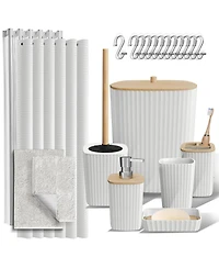 Clara Clark Piece Complete Bathroom & Vanity Accessories Set