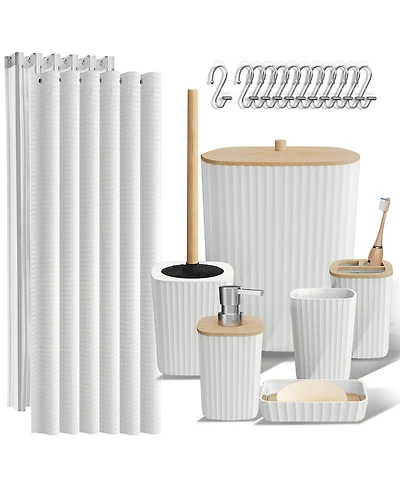 Clara Clark Piece Complete Bathroom & Vanity Accessories Set