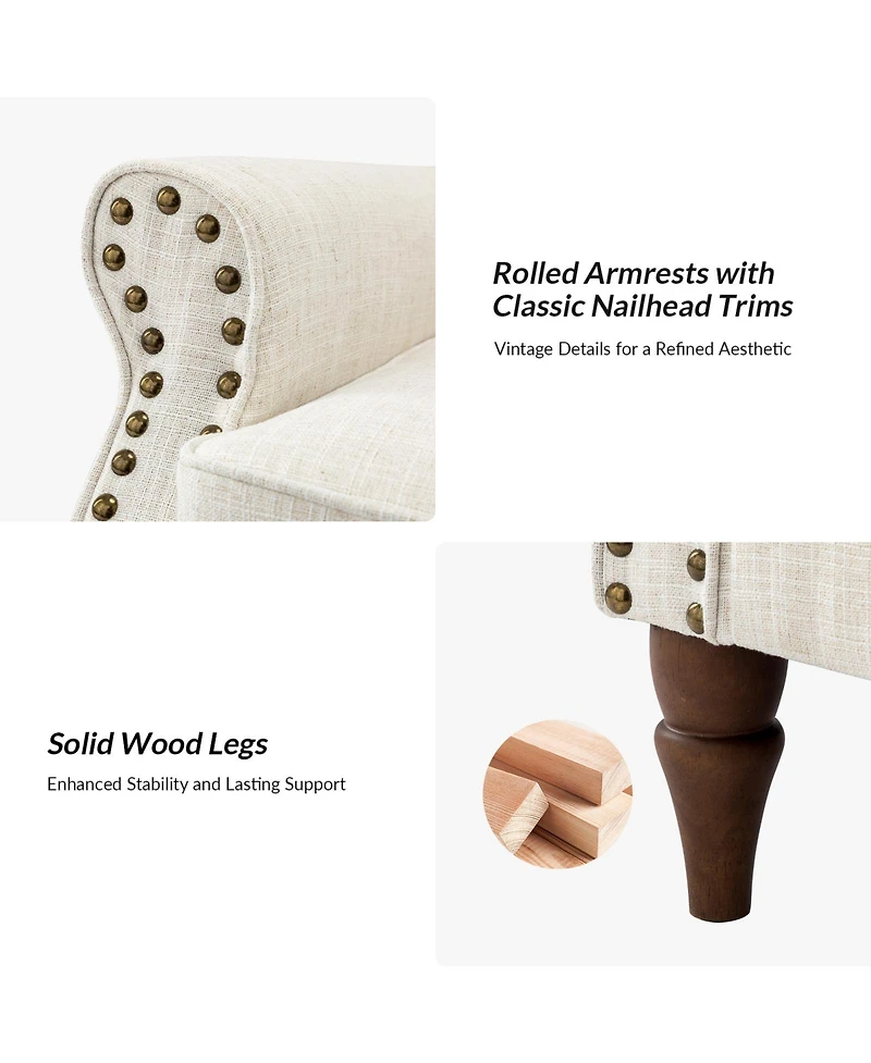 Hulala Home Iuppiter Traditional Armchair with Turned Legs