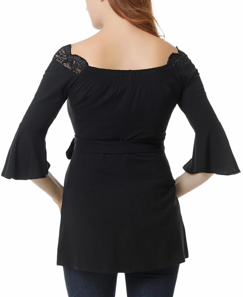 kimi + kai Maternity Arya Off-the-Shoulder Top