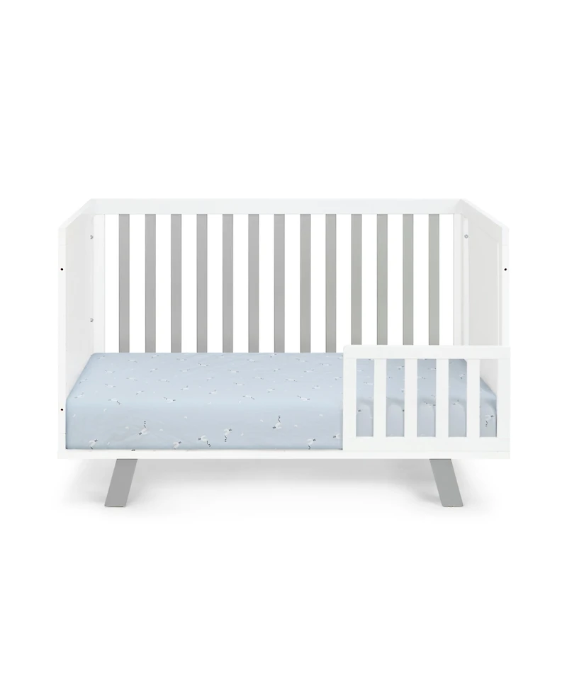 Suite Bebe Livia 3-in-1 Convertible Island Crib White/Gray