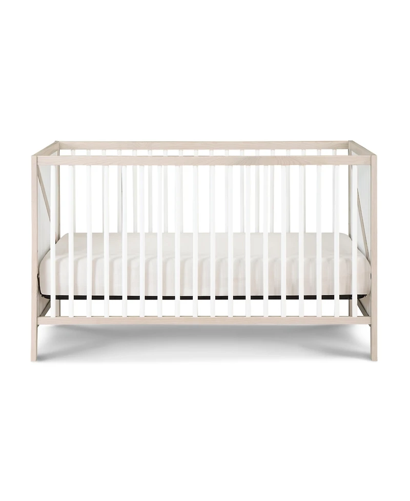 Suite Bebe Pixie Zen 3-in-1 Convertible Crib in Washed Natural/White