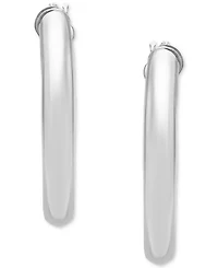 Polished Tube Hoop Earrings 14k Gold (25mm)