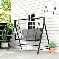 Outsunny Swing Stand, Meta Swing Frame, 528 Lbs Weight Capacity, Black