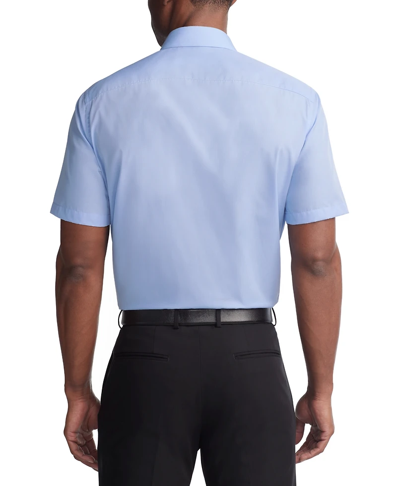 Van Heusen Poplin Solid Short-Sleeve Dress Shirt