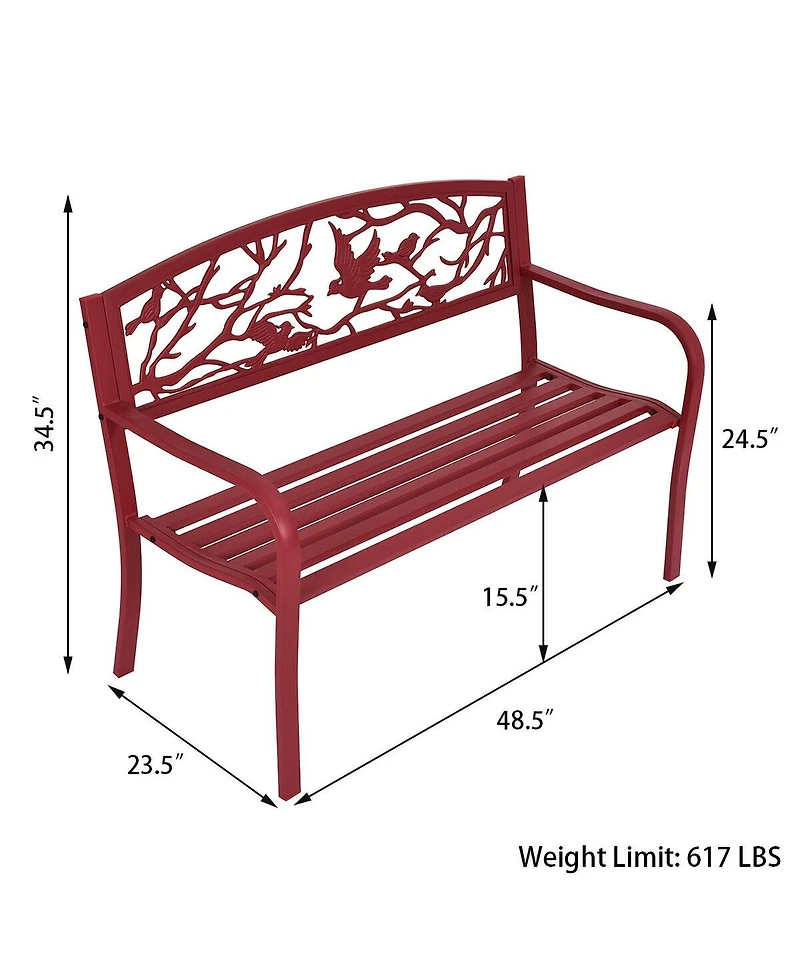 Sugift Patio Garden Bench Park Yard Outdoor Furniture