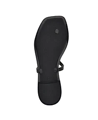 Calvin Klein Women's Edhen Logo T-Strap Flat Jelly Sandals
