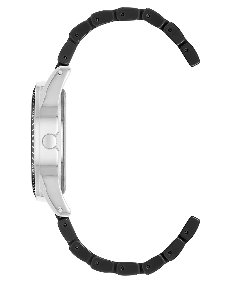 Anne Klein Women's Quartz Black Ceramic Link Bracelet Watch, 42mm