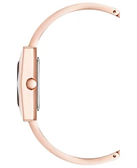Anne Klein Women's Quartz Rose Gold-Tone Alloy with Blush Enamel Bangle Watch, 20.5mm