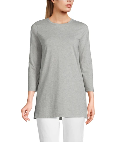 Lands' End Women's Tall 3/4 Sleeve Cotton Supima Tunic