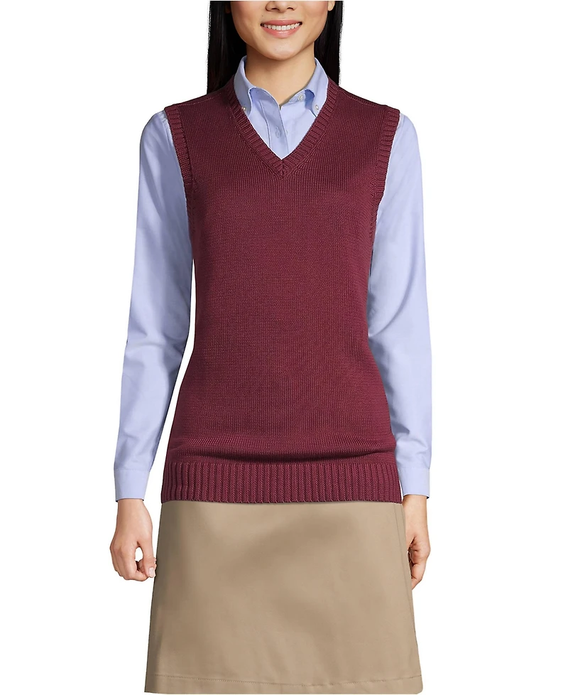 Lands' End Women's Cotton Modal Sweater Vest