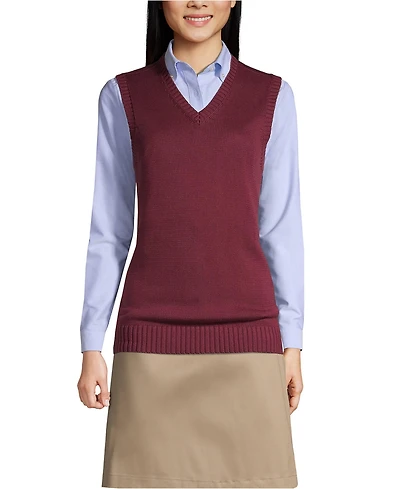 Lands' End Women's Cotton Modal Sweater Vest