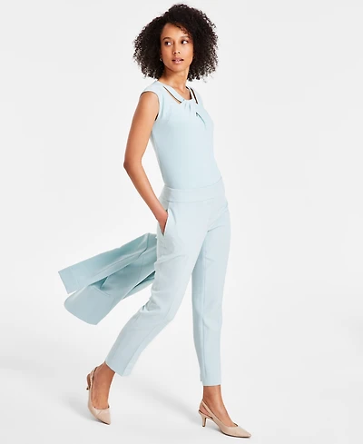 Kasper Women's Stretch Crepe Slim Leg Pant