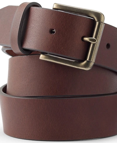 Lands' End Men's Rugged Leather Belt