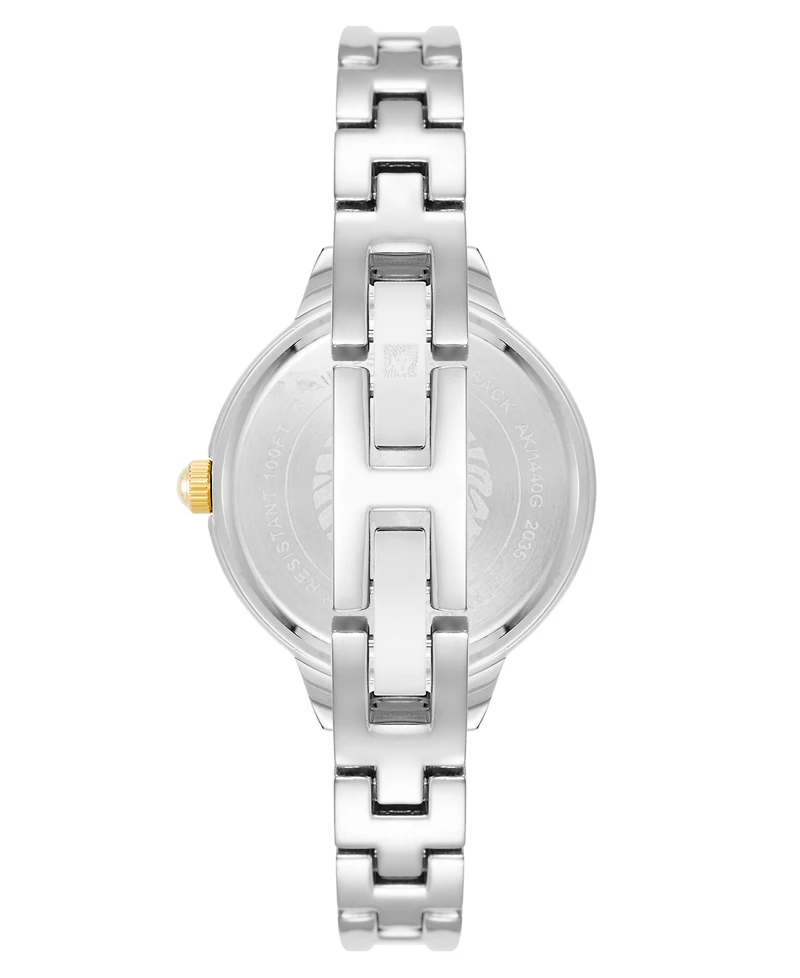 Anne Klein Women's Quartz Two-Tone Alloy Open Bangle Watch, 29mm